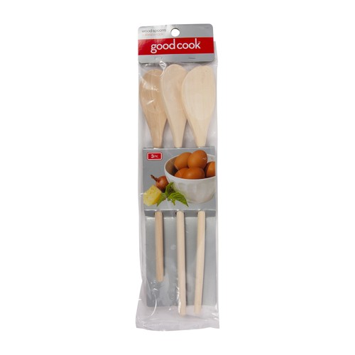 Good Cook 3 Piece Wood Spoon Set 