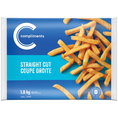 Compliments Frozen Fried Potatoes Straight Cut 1.8 kg