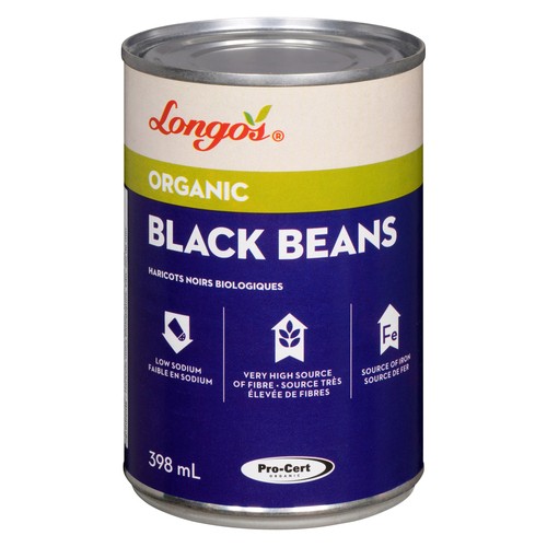 Longo's Organic Black Beans 398 ml