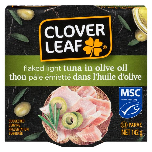 Clover Leaf Flaked Light Skipjack Tuna In Olive Oil 142 g