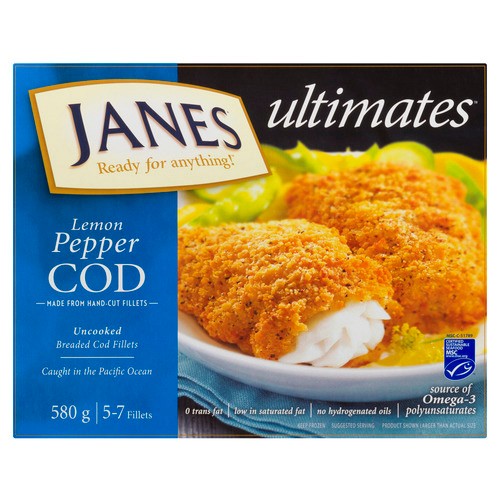 Janes Breaded Cod Lemon Pepper 580 g