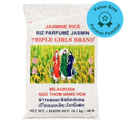 Triple Girls Jasmine Rice Value Size 18 kg