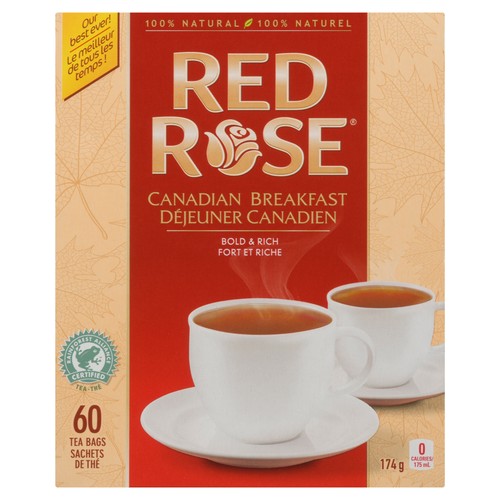 Red Rose Canadian Breakfast Tea 60 Tea Bags 174 g