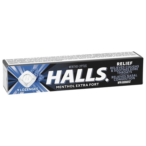 Halls Extra Strong Cough Drops 9 Lozenges