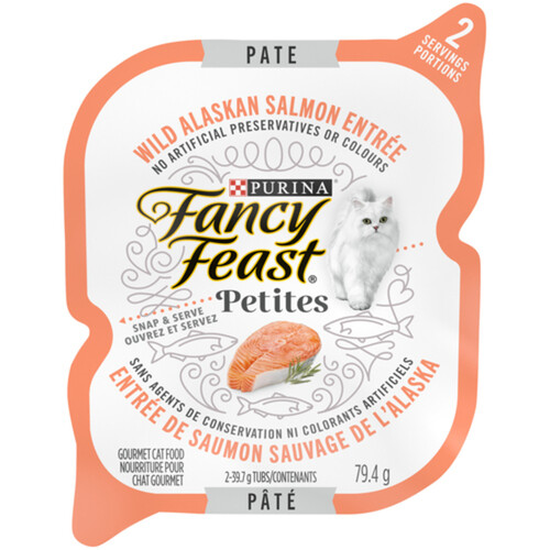 Fancy Feast Wet Cat Food Petites Pâté Wild Alaskan Salmon Entre 79.4 g