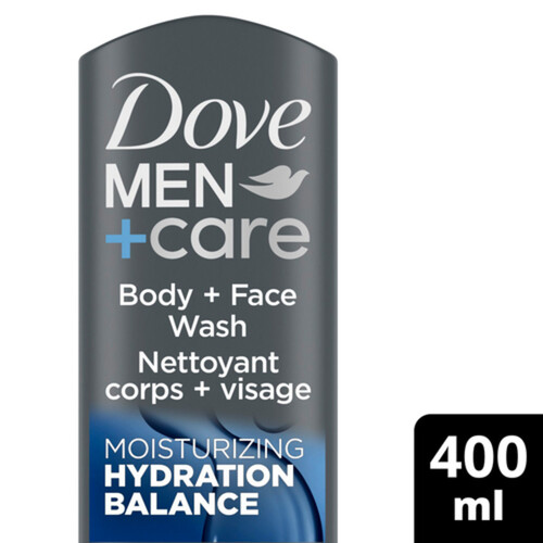 Dove Men+Care Body Wash And Face Wash Hydration Balance 400 ml
