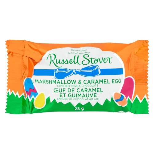 Russell Stover Milk Chocolate Egg Caramel Marshmallow 28 g