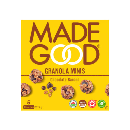 MadeGood Organic Granola Minis Chocolate Banana 5 x 24 g