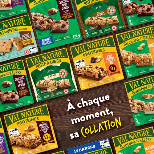 Val Nature Barres granola tendres mélange du randonneur chocolat noir 175 g