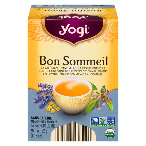 Yogi Caffeine-Free Herbal Tea Restful Sleep 16 Tea Bags 