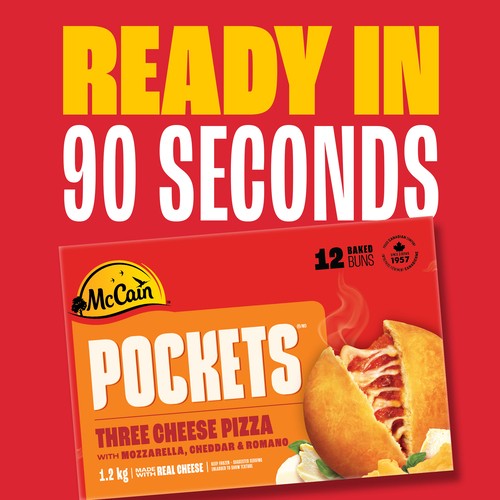McCain Pizza Pockets Three Cheese 12 x 100 g