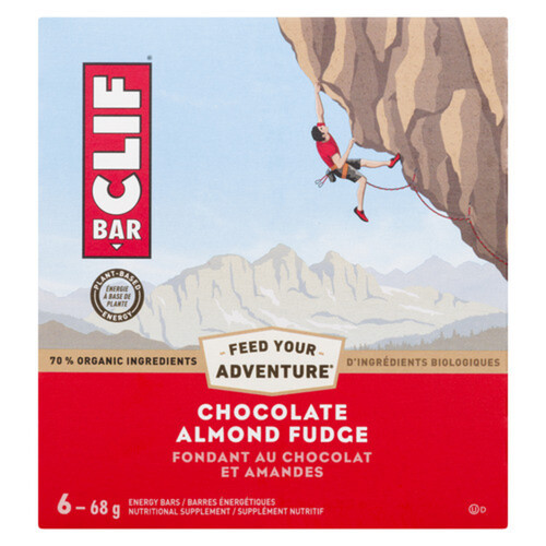 Clif Energy Bars Chocolate Almond Fudge 6 x 68 g