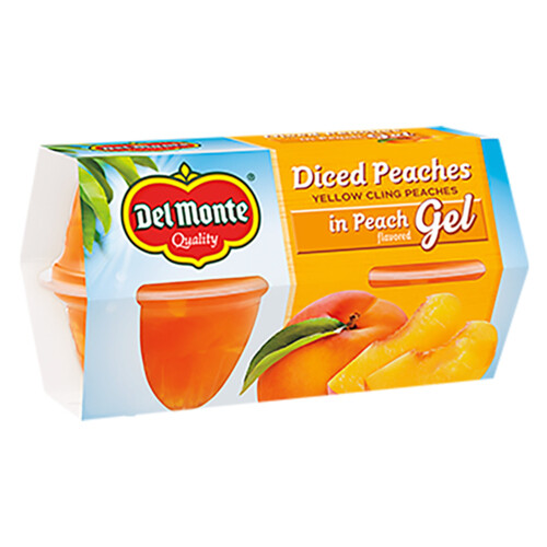 Del Monte Diced Peaches In Peach Flavored Gel 4 x 125 g