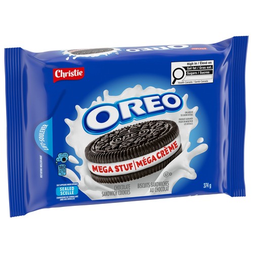 Christie Oreo Chocolate Sandwich Cookies Mega Stuf 374 g