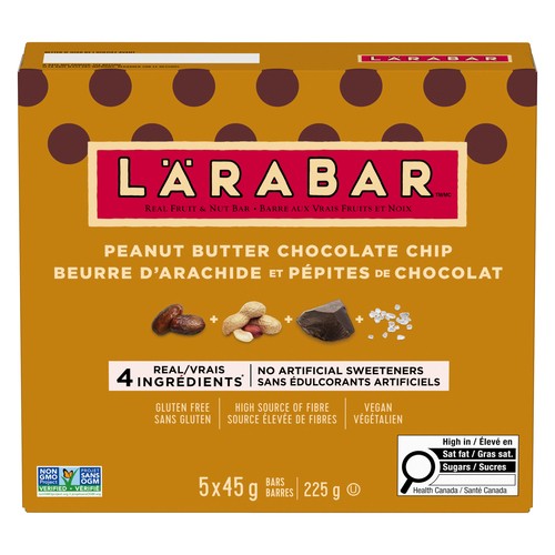 Lärabar Energy Bar Peanut Butter Chocolate Chip 5 x 45 g