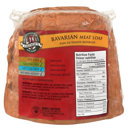 Grimm's Fine Foods Bavarian Meatloaf