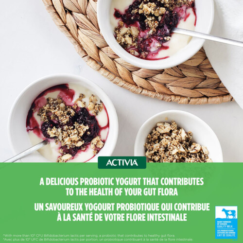 Activia Plant-Based Probiotic Yogurt Cherry and Peach 8 x 100 ml