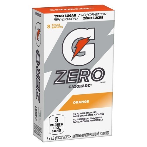 Gatorade Zero Sugar Electrolytes Powder Orange 8 x 3.5 g