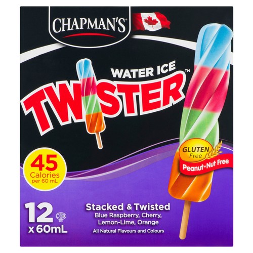 Chapman's Ice Pops Fruit Twister Stacked & Twisted 12 x 60 ml
