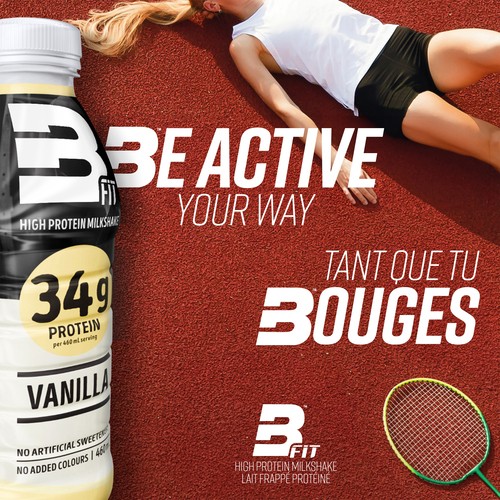 BFIT Shake High Protein Vanilla 460 ml (bottle)