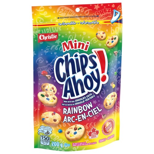 Chips Ahoy! Peanut-Free Mini Cookies Rainbow Chocolate Chip 200 g