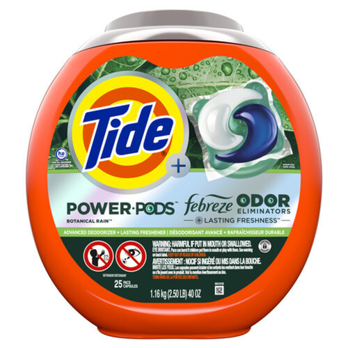 Tide Laundry Power Pods Botanical Rain With Febreze 25 Pods 