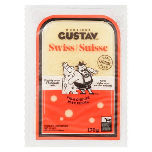Monsieur Gustav Lactose-Free Cheese Swiss 170 g
