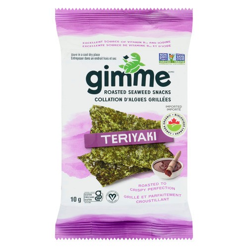 GimMe Organic Roasted Seaweed Teriyaki 10 g