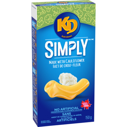 Kraft Dinner Simply Macaroni & Cheese With Cauliflower 150 g