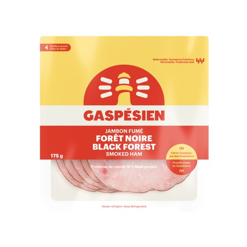 Gaspesien Smoked Sliced Ham  Black Forest 175 g