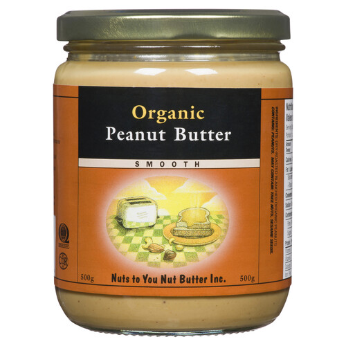 Nuts To You Organic Peanut Butter Smooth 500 g