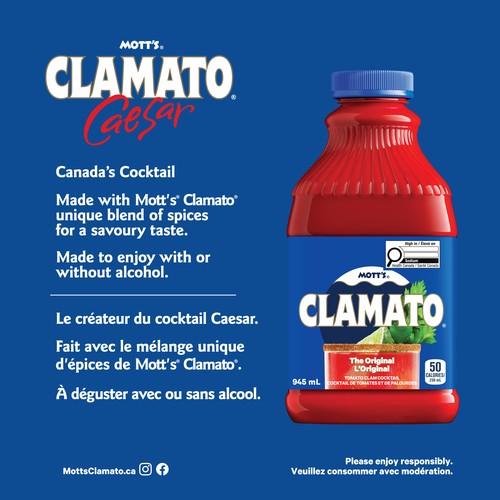 Mott's Clamato Cocktail The Original 945 ml (bottle)
