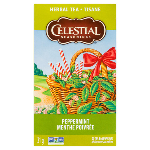 Celestial Seasonings Caffeine Free Herbal Tea Peppermint 20 Bags