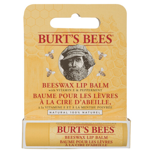 Burt's Bees Beeswax 100% Natural Moisturizing Lip Balm - 1 Tube