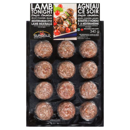 SunGold Frozen Mediterranean Lamb Meatballs 340 g