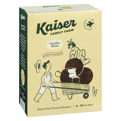 Kaiser Dairy-Free Frozen Desserts Vanilla Bean 4 x 55 ml