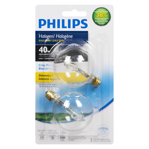 Philips Philips Light Bulbs 25W EcoVantage Globe Clear 2 EA
