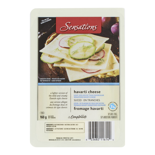 Sensations Light Havarti Sliced Cheese 160 g