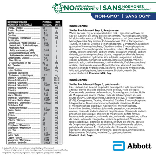 Similac Pro-Advance Baby Formula Step Ready To Use 16 x 235 ml