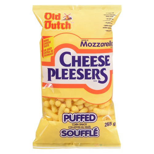 Old Dutch Puffed Corn Snack Cheese Pleesers Mozzarella 265 g