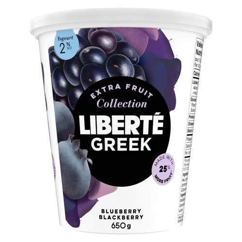 Liberte Greek Yogurt Blueberry Blackberry 650 g