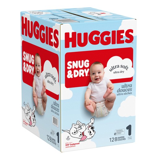 Huggies Snug And Dry Diapers Size 1 128 Count