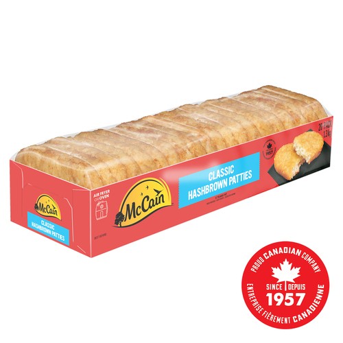 McCain Frozen Hashbrown Potato Patties Classic 20 Count