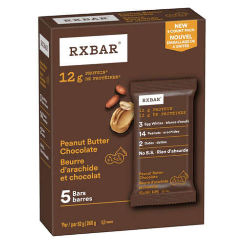 Kellogg RXBAR Chocolate Bars Peanut Butter 5 Bars 260 g