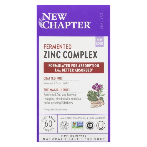 New Chapter Zinc Complex Vitamins Fermented 60 Tablets