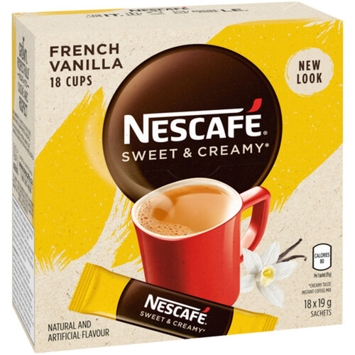 Nescafé Instant Coffee Sweet & Creamy French Vanilla 18 x 19 g