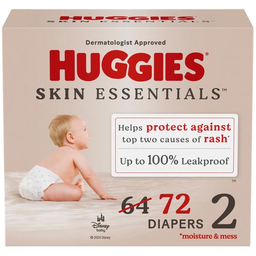 Huggies Skin Essentials Baby Diapers Size 2 72 Ct