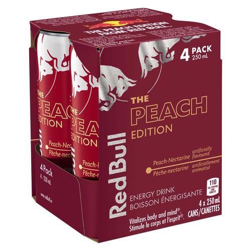 Red Bull Energy Drink Peach Edition 4 x 250 ml (cans)