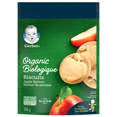 Gerber Apple Gluten-Free Organic Biscuits 150 g
