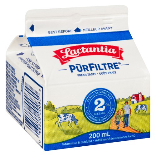Lactantia PūrFiltre 2% Milk Partly Skimmed 200 ml